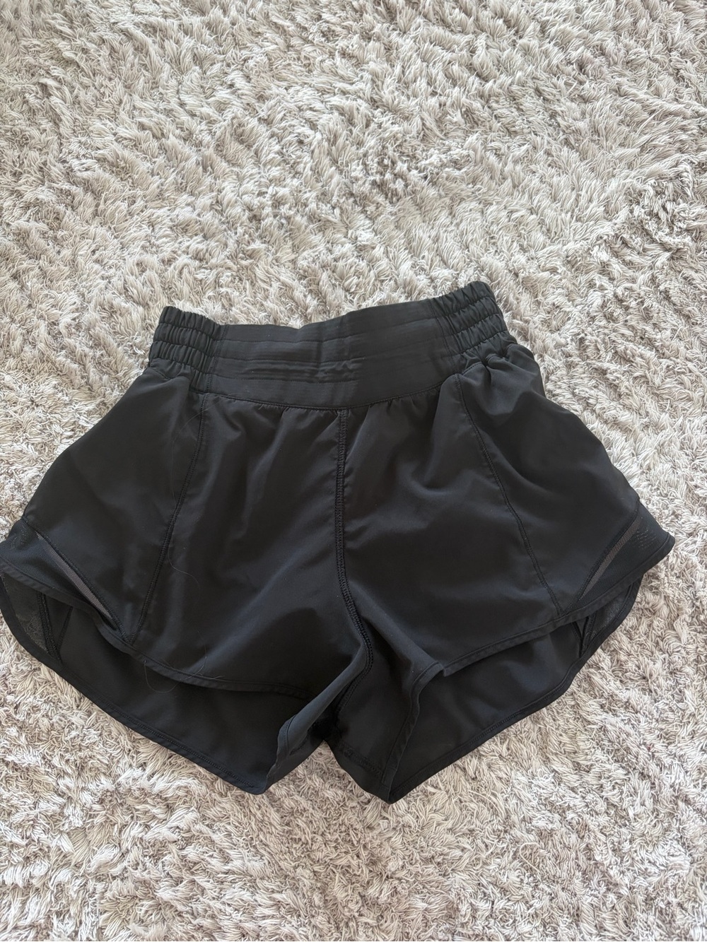 Black High Rise Lululemon Shorts Size 4